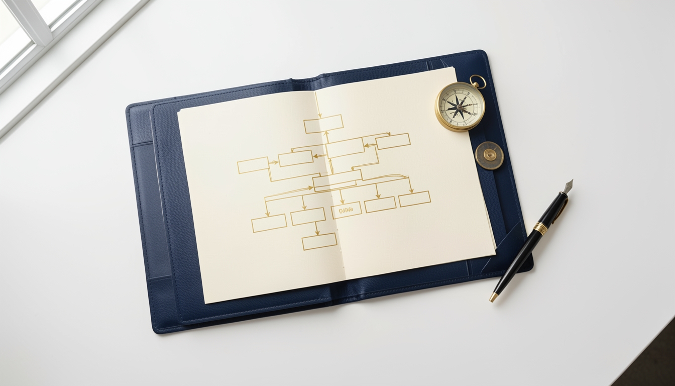 Business owners reviewing corporate structure documents